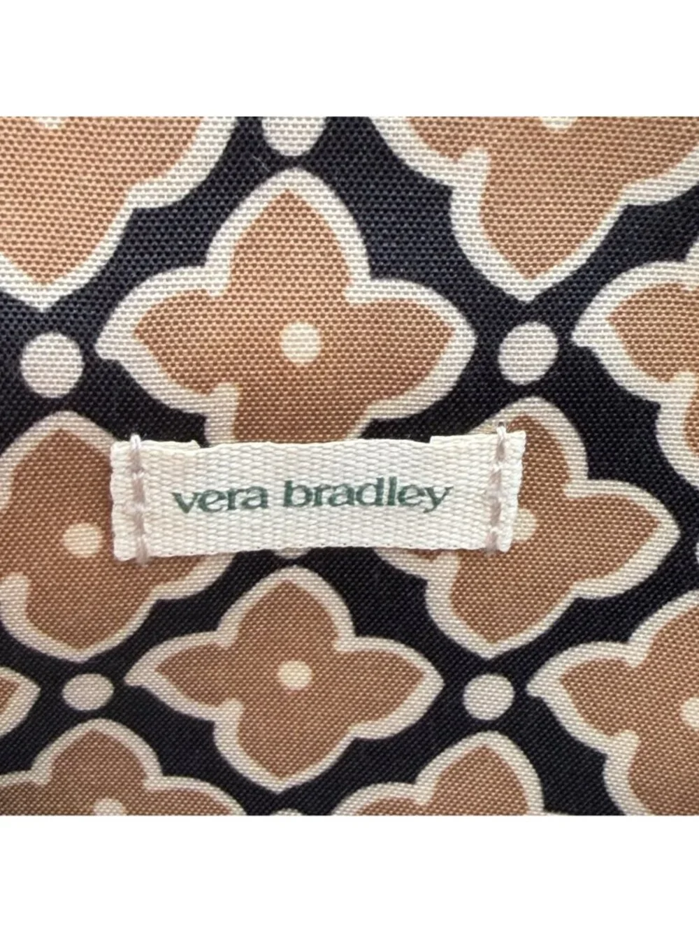 Lot of (2) Vera Bradley Black Tab Bifold Wallet & Keychain Air Pod/Coin Pouch